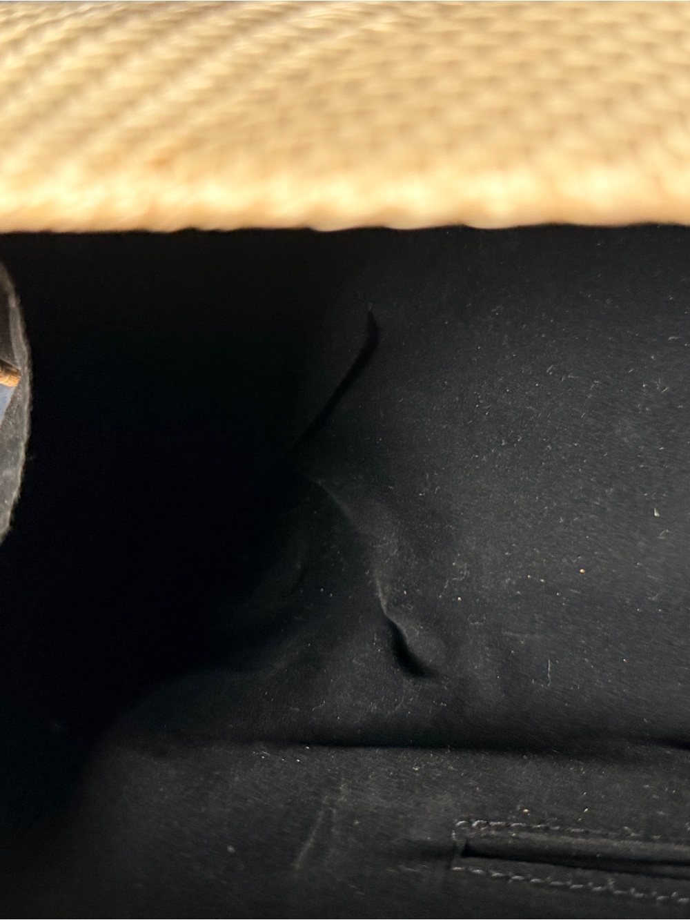 Vintage Le Sac Handmade Buntal Straw Barrel Bag Black Leather Trim Philippines - Picture 7 of 10
